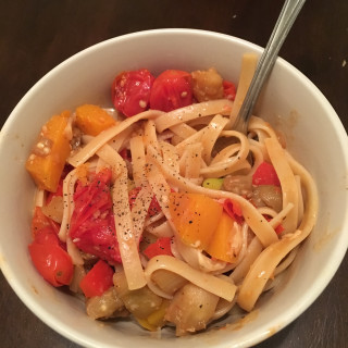 Roasted Ratatouille With Spaghetti