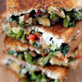 Roasted Vegetable Grilled Cheese Sandwich