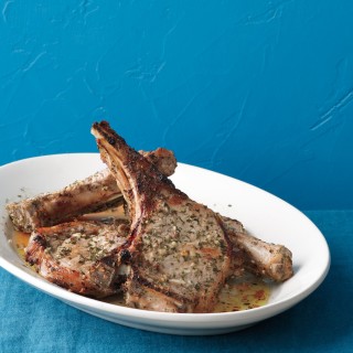 Rosemary-Anchovy Pork Chops
