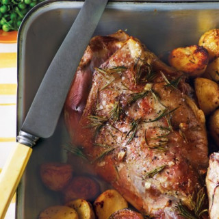 Rosemary and garlic roast lamb