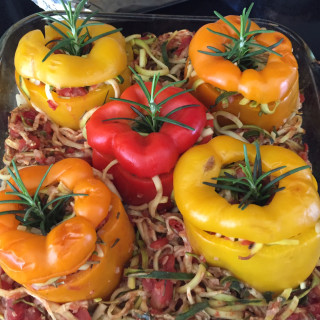 Rosemary Zucchini Stuffed Peppers