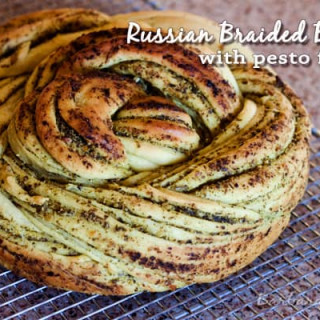 Russian Braided Bread with Pesto Filling to Celebrate World Bread Day