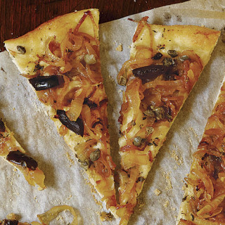 Rustic Onion Tart with Olives, Capers, and Anchovies