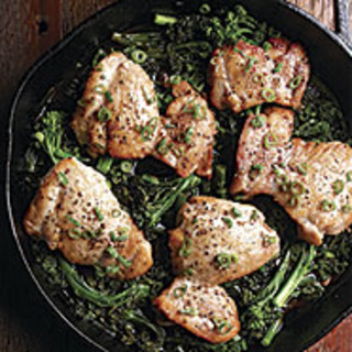 Sake, Garlic, and Ginger Chicken with Broccolini