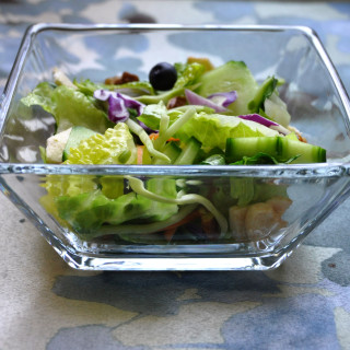 Salad with Blueberries and Dried Apple Chips