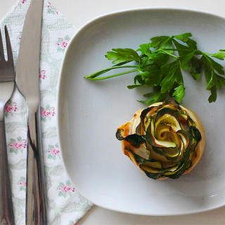 Salmon &amp; Courgette Roses