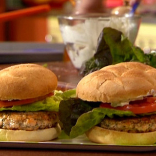 Salmon Burgers with Ginger Mustard Mayonnaise