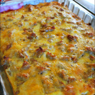 Sausage, Egg and Biscuit Breakfast Casserole - Food Fun Friday