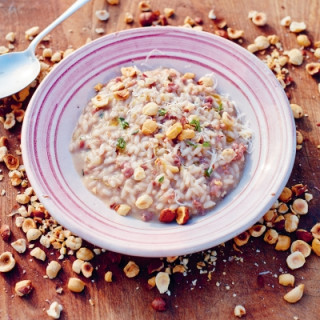 Sausage & red wine risotto