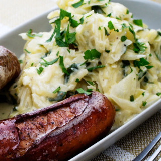 Sausages with Creamed Cabbage #ILCL