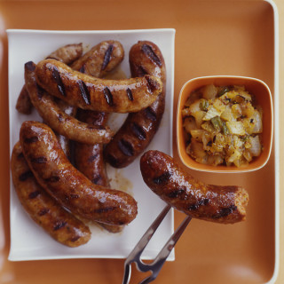 Sausages with Grilled-Onion Chowchow