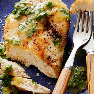 Sauteed Chicken Breasts with Fresh Herbs and Ginger