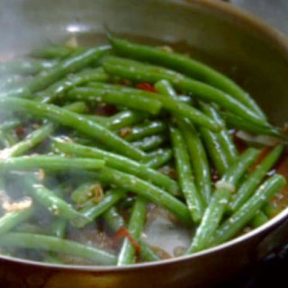 Sauteed Green Beans with Soy, Shallots, Ginger, Garlic and Chile