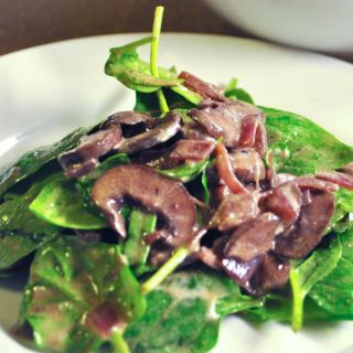Sautéed Mushroom Spinach Salad