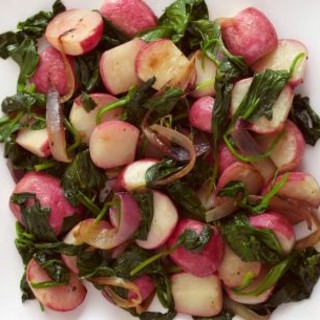 Sauteed Radishes with Spinach