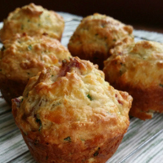Savory Cheese Muffins With Bacon and Chives