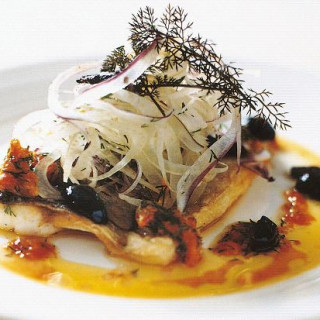 Sea bream with fennel salad and orange dressing