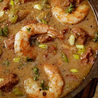 Seafood Gumbo with Shrimp and Crab Meat