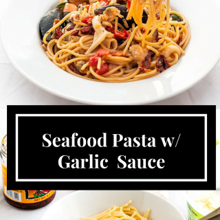Seafood Pasta with Garlic and Sun-Dried Tomatoes
