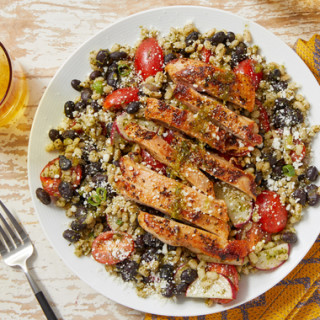 Seared Chicken &amp; Honey-Lime Sauce with Cilantro Barley Salad