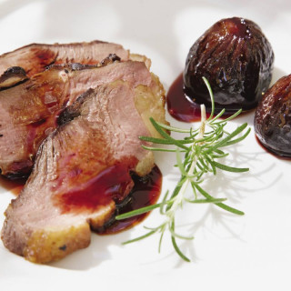 Seared Duck Breast with Fresh Figs and Black Currant Sauce