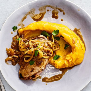 Seared duck with ginger mash