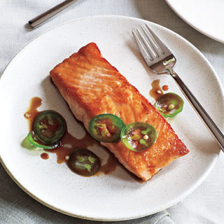 Seared Salmon with Soy-Jalape&#241;o Sauce