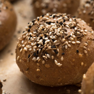 Seeded Molasses Whole-Wheat Dinner Rolls