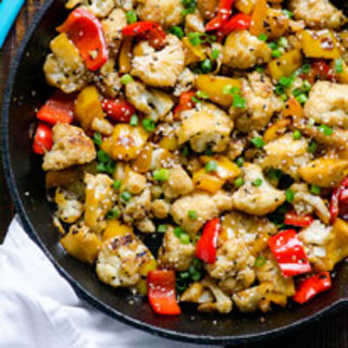 Sesame Cauliflower and Bell Peppers