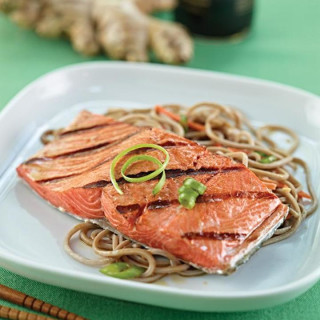 Sesame Salmon with Soba Noodles