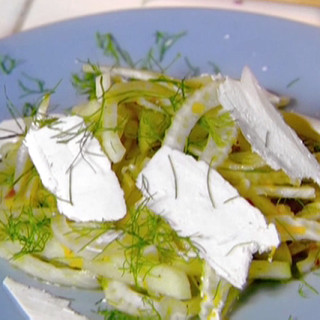 Shaved Fennel and Green Apple Salad with Orange Dressing and Ricotta Salata