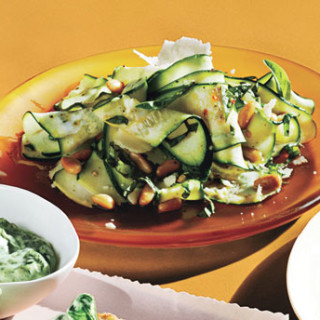 Shaved Zucchini Salad with Parmesan and Pine Nuts