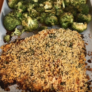 Sheet Pan Panko Salmon & Crispy Broccoli