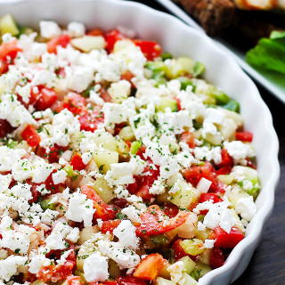 Shopska Salad {Macedonian Chopped Salad}