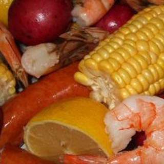 Shrimp Boil for One, with Homemade Cocktail Sauce