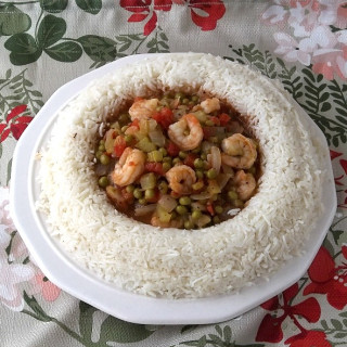 Shrimp Creole in a Rice Ring