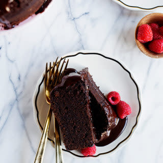 Simple Chocolate Cake with Chickpea Flour