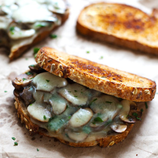 Simple Garlic Butter Mushroom and Provolone Melts