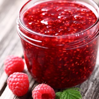 Simple quick raspberry jam