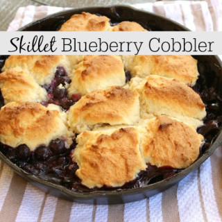Skillet Blueberry Cobbler