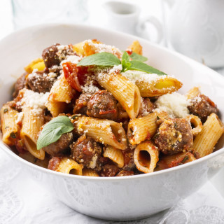 Skillet Penne and Sausage Supper