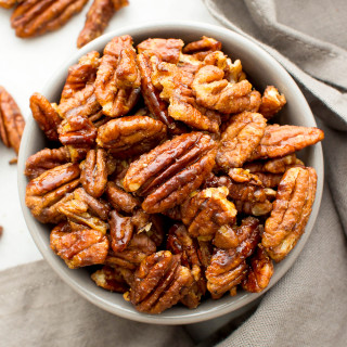 Skillet-Roasted Maple Cinnamon Pecans (Vegan, Paleo, Gluten Free, Dairy Fre