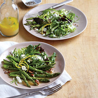 Skillet Asparagus Salad with Goat Cheese