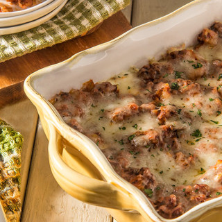 Skinny Four-Cheese Meat Lasagna