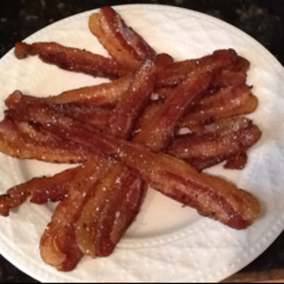 Slow cooked sweet bacon