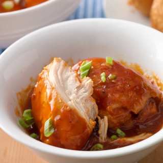 Slow-Cooker BBQ Chicken with Crescent Cream Cheese Wontons