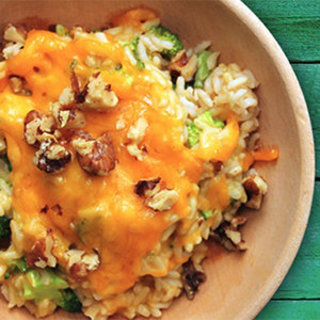 Slow Cooker Broccoli, Brown Rice, and Cheddar Casserole