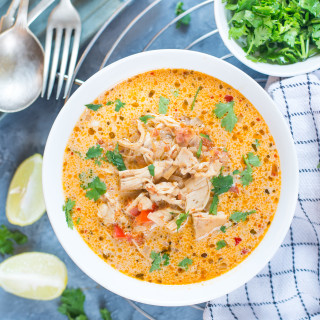 SLOW COOKER MEXICAN CHICKEN SOUP - KETO / LOW CARB