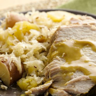Slow-Cooker Pork Roast and Sauerkraut Dinner