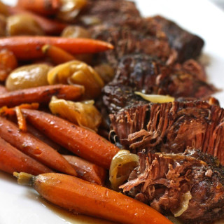 Slow Cooker Pot Roast with Shallots and Baby Carrots